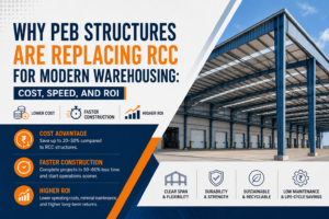 Why PEB Structures are Replacing RCC for Modern Warehousing: Cost, Speed, and ROI